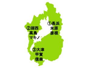 滋賀県の地図