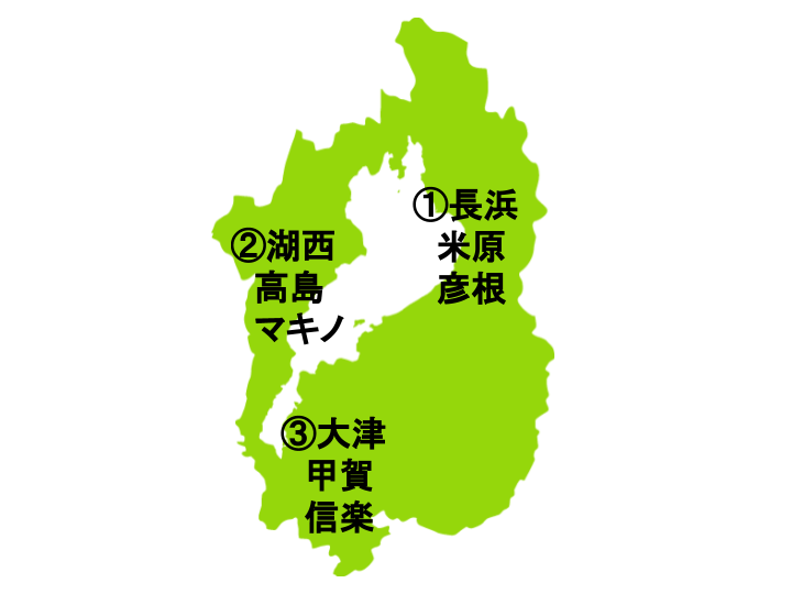 滋賀県の地図