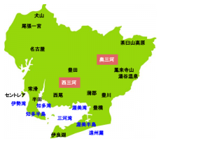 愛知県の地図