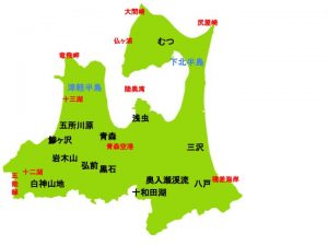 青森県の地図
