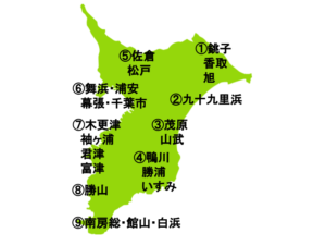 千葉県の地図