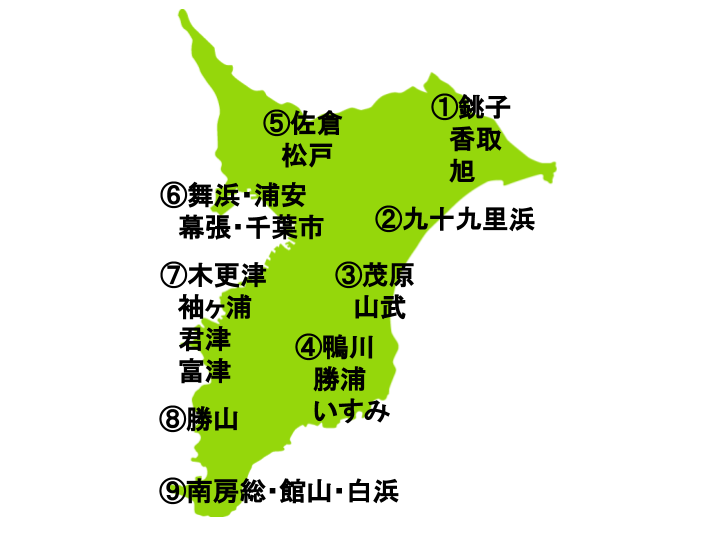 千葉県の地図