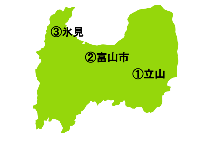 富山県の地図