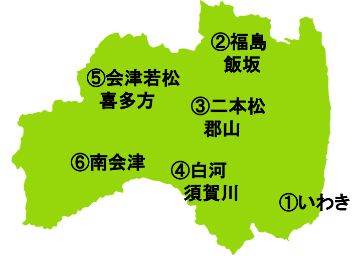 福島県の地図