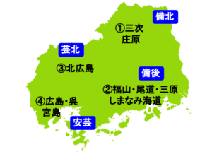 広島県の地図