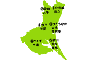 茨城県の地図