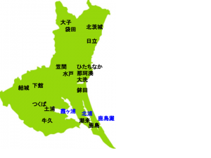 茨城県の地図