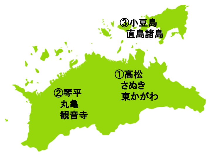 香川県の地図