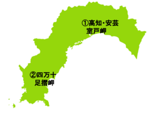 高知県の地図