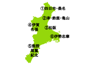 三重県の地図