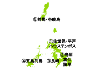 長崎県の地図