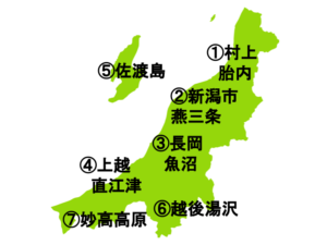 新潟県の地図