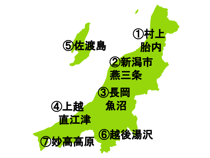 新潟県の地図