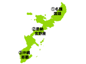 沖縄島の地図