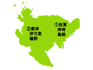 佐賀県の地図