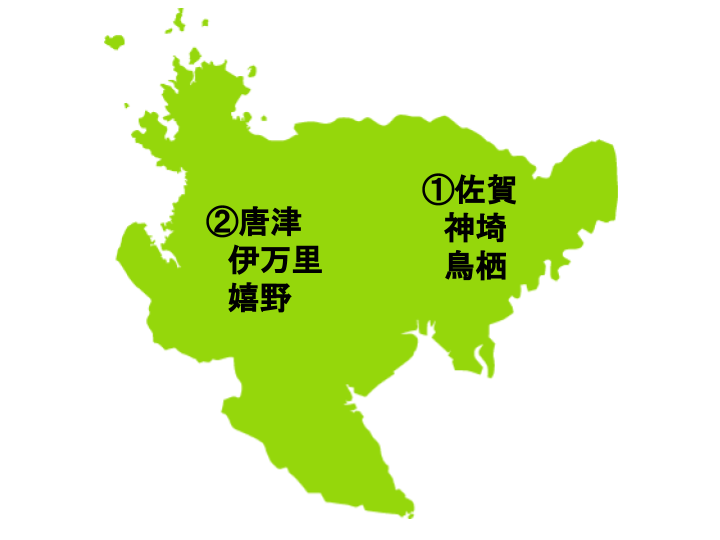 佐賀県の地図