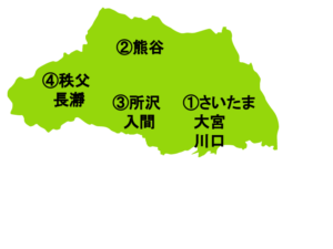 埼玉県の地図