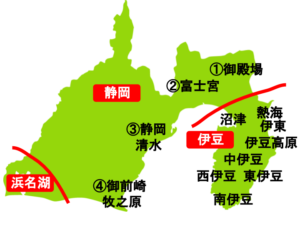 静岡県の地図