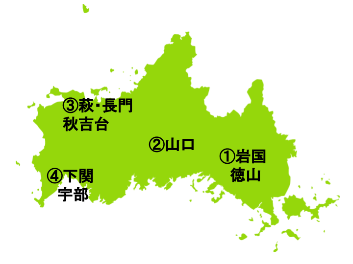 山口県の地図