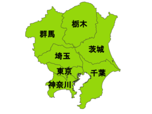 関東地方の地図