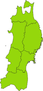 東北地方の地図