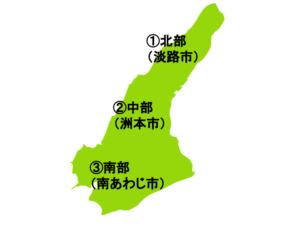 淡路島の地図